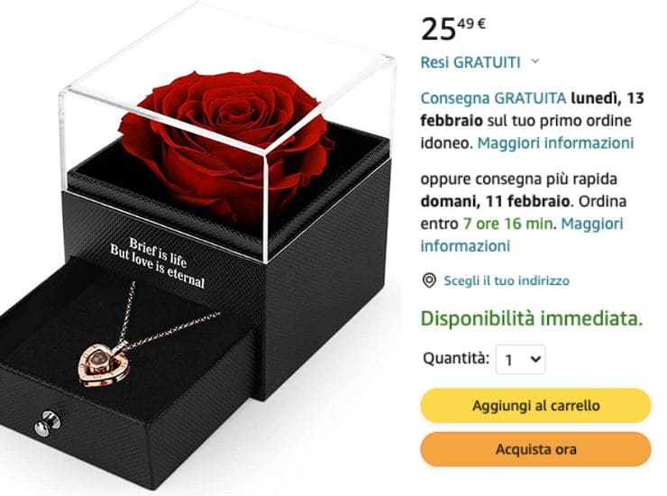 San Valentino regalo perfetto fidanzata Amazon